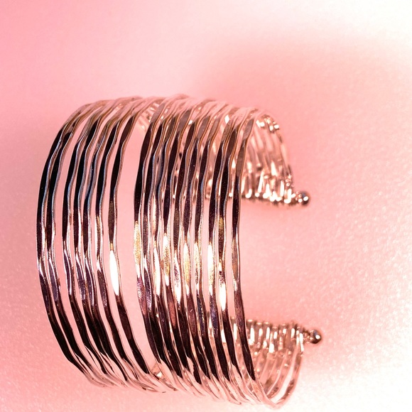 Jewelry - Silver Tone Stacking Look Cuff Bracelet